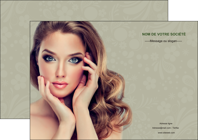 maquette en ligne a personnaliser affiche centre esthetique  beaute bien etre coiffure MFLUOO29866
