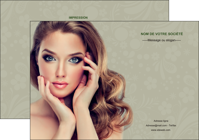 personnaliser maquette flyers centre esthetique  beaute bien etre coiffure MFLUOO29874
