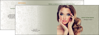 imprimerie depliant 2 volets  4 pages  centre esthetique  beaute bien etre coiffure MFLUOO29876