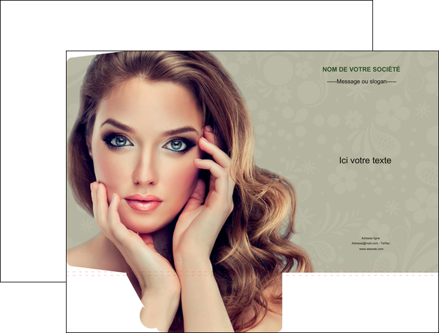 impression pochette a rabat centre esthetique  beaute bien etre coiffure MFLUOO29880