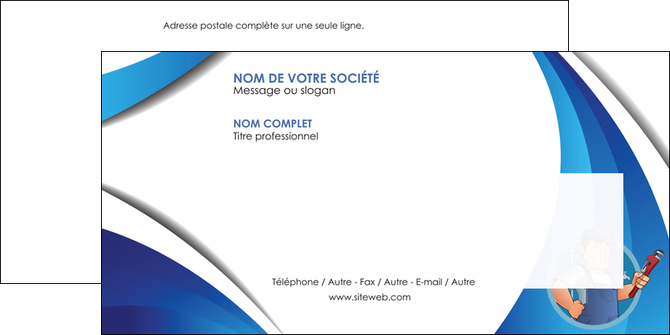 imprimerie enveloppe plomberie travail travailleur casquette MIDBE29898