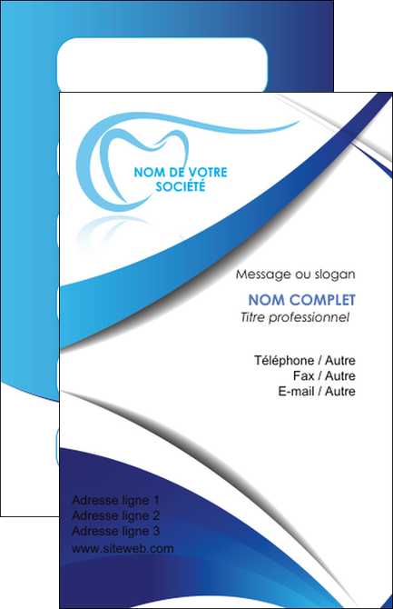 personnaliser modele de carte de visite dentiste dents dentiste dentisterie MFLUOO29932
