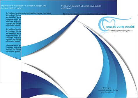 faire depliant 2 volets  4 pages  dentiste dents dentiste dentisterie MFLUOO29944