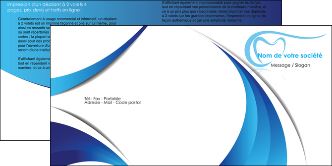 maquette en ligne a personnaliser depliant 2 volets  4 pages  dentiste dents dentiste dentisterie MFLUOO29958