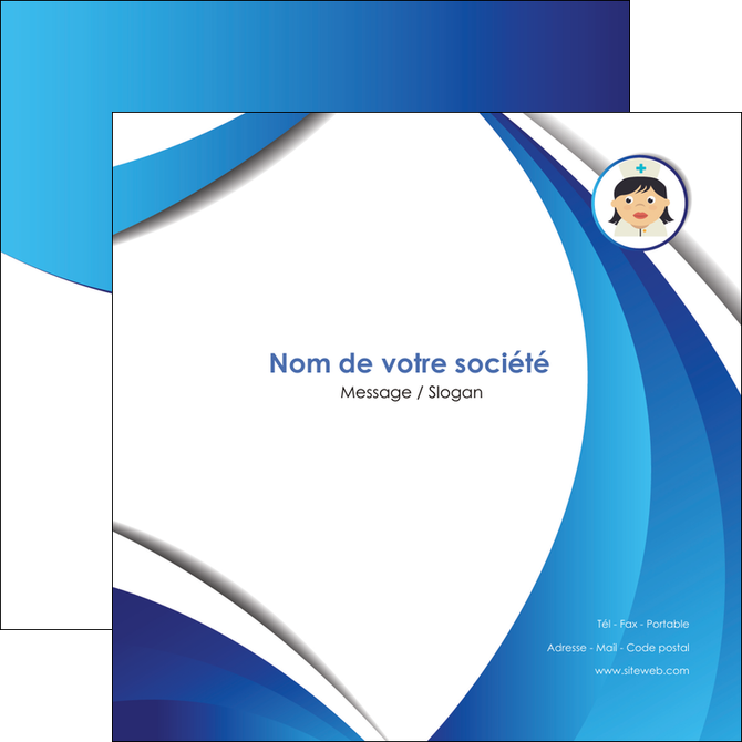 faire modele a imprimer flyers infirmier infirmiere medecin medecine docteur MIDLU30002