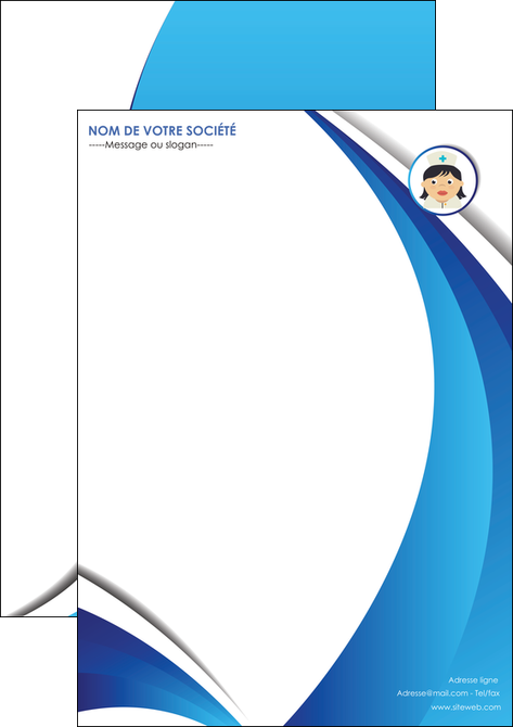 creer modele en ligne affiche infirmier infirmiere medecin medecine docteur MIDLU30008