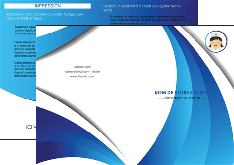 modele depliant 2 volets  4 pages  infirmier infirmiere medecin medecine docteur MIDLU30018