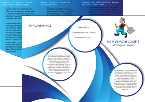 exemple depliant 3 volets  6 pages  plomberie travail travailleur casquette MIDBE30092