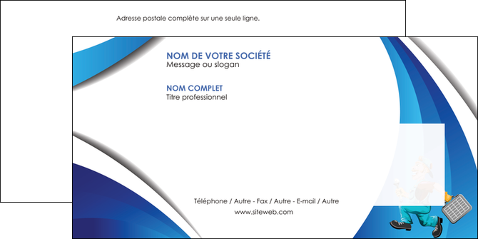 imprimer enveloppe plomberie travail travailleur casquette MIDBE30108