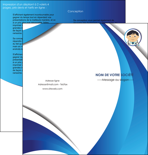 impression depliant 2 volets  4 pages  medecin medecin medecine docteur MIDBE30136