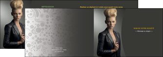 personnaliser modele de depliant 2 volets  4 pages  centre esthetique  coiffure beaute salon MFLUOO30228