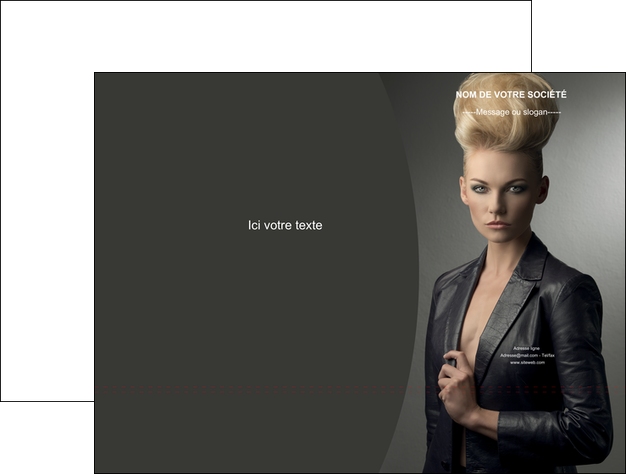 personnaliser modele de pochette a rabat centre esthetique  coiffure beaute salon MFLUOO30232