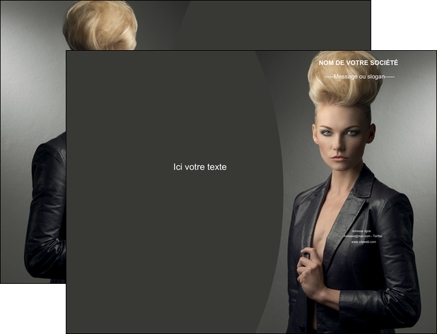 maquette en ligne a personnaliser pochette a rabat centre esthetique  coiffure beaute salon MFLUOO30234