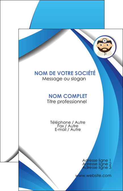 imprimerie carte de visite materiel de sante medecin medecine docteur MIDBE30250