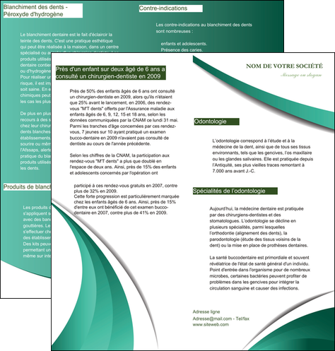 personnaliser modele de depliant 2 volets  4 pages  infirmier infirmiere medecin medecine sante MIFCH30368
