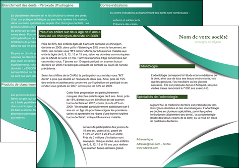 exemple depliant 2 volets  4 pages  infirmier infirmiere medecin medecine sante MIFCH30390