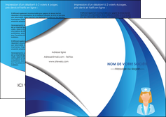 maquette en ligne a personnaliser depliant 2 volets  4 pages  infirmier infirmiere infirmiere infirmerie blouse MIDBE30460