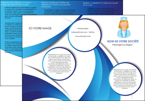 imprimerie depliant 3 volets  6 pages  infirmier infirmiere infirmiere infirmerie blouse MIDBE30466