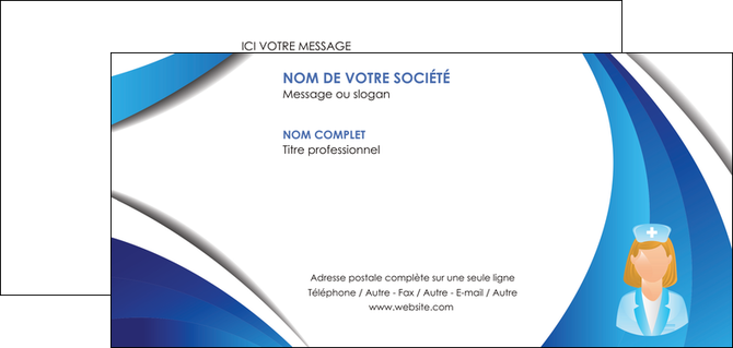 faire carte de correspondance infirmier infirmiere infirmiere infirmerie blouse MIDBE30470
