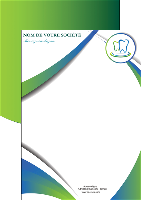 modele flyers dentiste dents dentiste dentier MIDBE30500