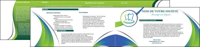 modele en ligne depliant 2 volets  4 pages  dentiste dents dentiste dentier MIDBE30502