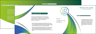 exemple depliant 2 volets  4 pages  dentiste dents dentiste dentier MIDBE30514