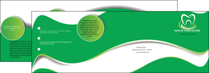 creer modele en ligne depliant 4 volets  8 pages  dentiste dents dentiste dentier MFLUOO30530
