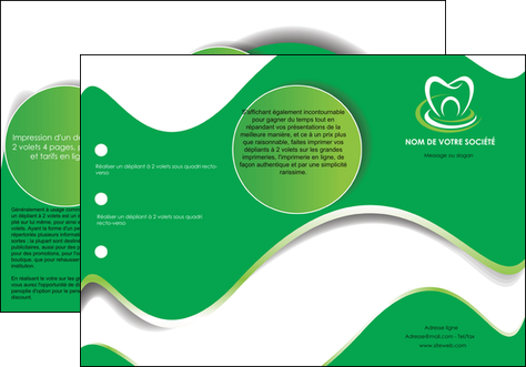 creation graphique en ligne depliant 3 volets  6 pages  dentiste dents dentiste dentier MFLUOO30540