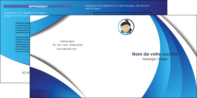 imprimerie depliant 2 volets  4 pages  chirurgien medecin medecine sante MIDBE30626