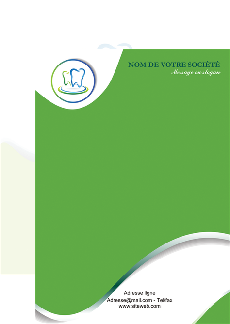 maquette en ligne a personnaliser flyers dentiste dents dentiste dentier MFLUOO30650