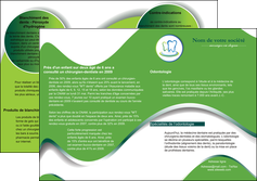 personnaliser modele de depliant 2 volets  4 pages  dentiste dents dentiste dentier MFLUOO30658