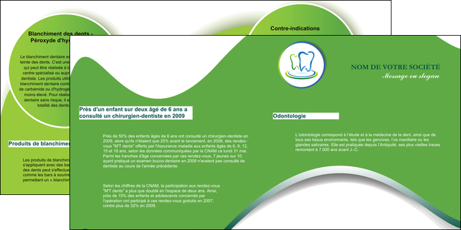 modele en ligne depliant 2 volets  4 pages  dentiste dents dentiste dentier MFLUOO30660