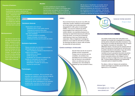 realiser depliant 3 volets  6 pages  dentiste dents dentiste dentier MIDBE30670