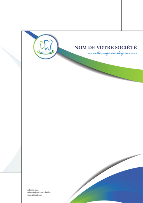 creation graphique en ligne flyers dentiste dents dentiste dentier MIDBE30674