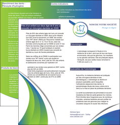 faire depliant 2 volets  4 pages  dentiste dents dentiste dentier MLGI30676