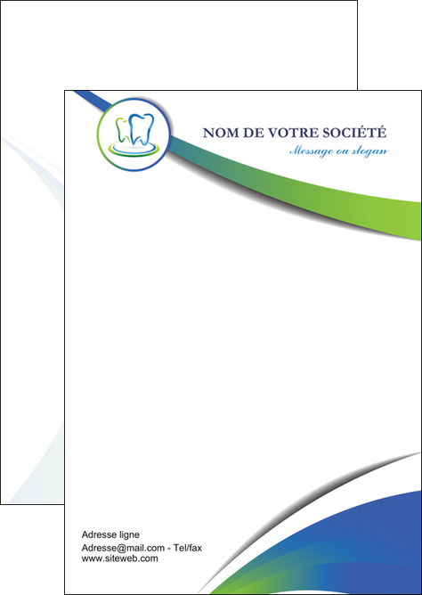 personnaliser modele de flyers dentiste dents dentiste dentier MIDBE30680