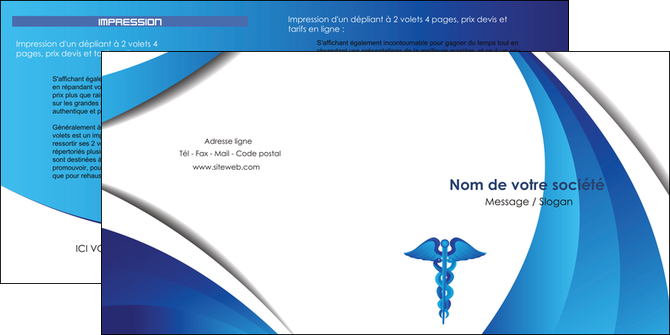 exemple depliant 2 volets  4 pages  chirurgien medecin medecine sante MIDBE30724