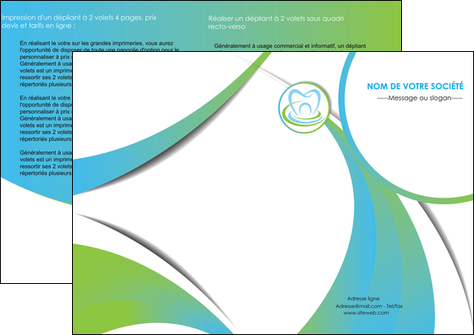 imprimerie depliant 2 volets  4 pages  dentiste dents dentiste dentier MIDBE30794
