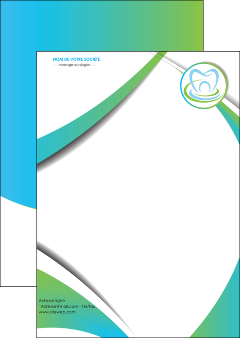 creer modele en ligne flyers dentiste dents dentiste dentier MIDBE30804