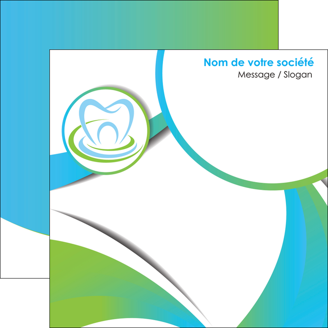 personnaliser maquette flyers dentiste dents dentiste dentier MIDBE30810