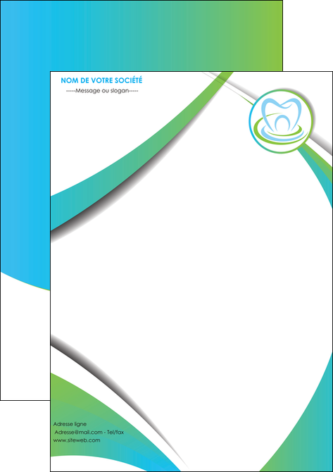 modele en ligne flyers dentiste dents dentiste dentier MIDBE30812