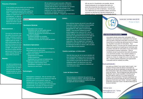 creer modele en ligne depliant 3 volets  6 pages  dentiste dents dentiste dentier MFLUOO30836