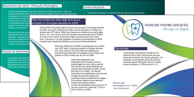 modele en ligne depliant 2 volets  4 pages  dentiste dents dentiste dentier MFLUOO30850