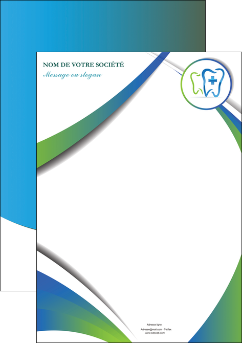 maquette en ligne a personnaliser affiche dentiste dents dentiste dentier MIDBE30866
