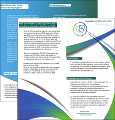 realiser depliant 2 volets  4 pages  dentiste dents dentiste dentier MLGI30872