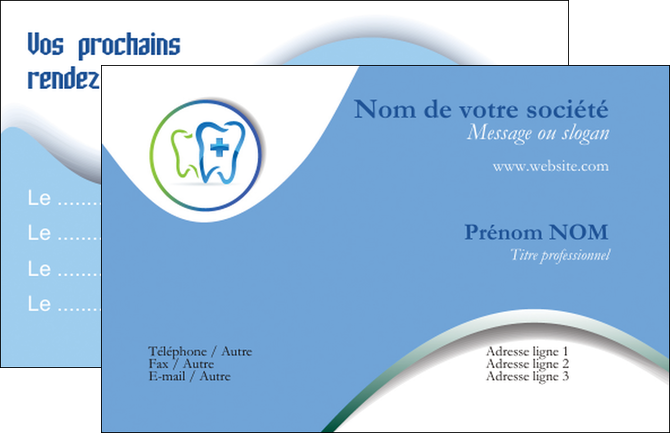 impression carte de visite dentiste dents dentiste dentier MIDBE30886