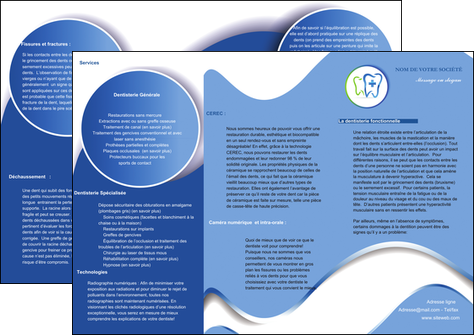 creer modele en ligne depliant 3 volets  6 pages  dentiste dents dentiste dentier MIDBE30892