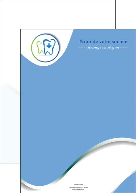 personnaliser maquette affiche dentiste dents dentiste dentier MIDBE30912