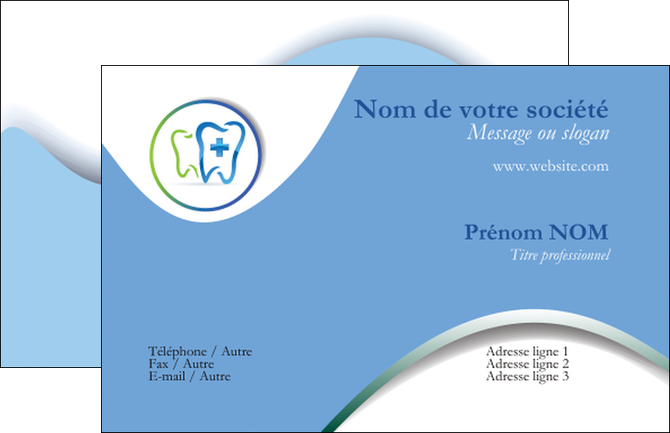 cree carte de visite dentiste dents dentiste dentier MIDBE30914