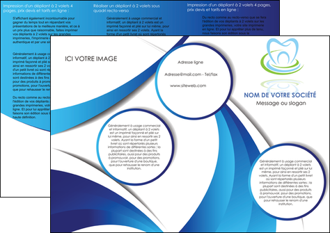 exemple depliant 3 volets  6 pages  dentiste dents dentiste dentier MIDBE30966